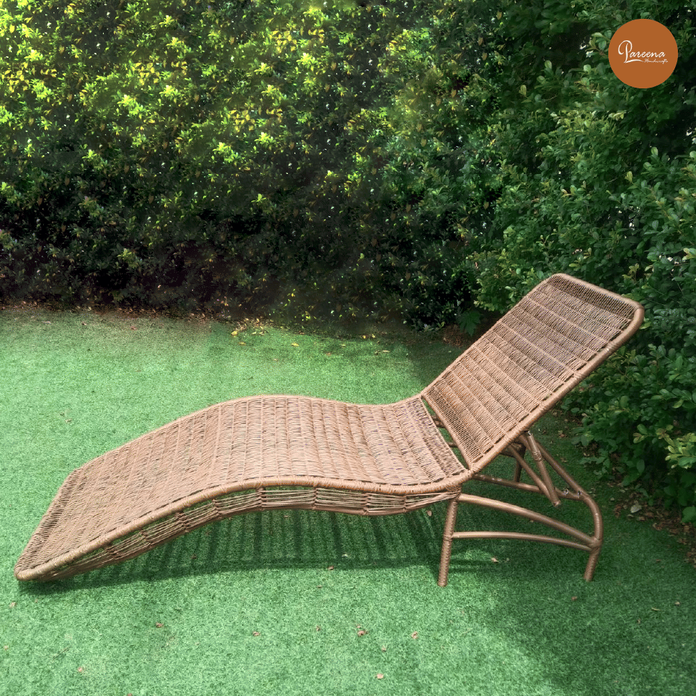 เตียงริมสระ หวายเทียม PAREENA DECOR รุ่น SABUY 001 เตียงอาบแดด สีธรรมชาติ_2